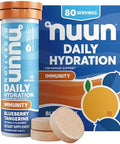 Nuun Immunity Electrolyte Tablets With Vitamin D C E & A Ginger Elderberry Magnesium & 4 Other Essential Electrolytes Vegan Orange Citrus 8 Pack (80 Servings Total)