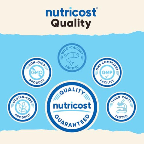 Nutricost Marine Collagen Powder Wild Caught Fish (8 Oz) - 23 Servings 10 G Protein Per Serving Alaskan Wild-Caught