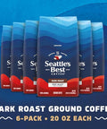 SeattleÃƒÂ¢Ã¢â€šÂ¬Ã¢â€žÂ¢s Best Coffee, Dark Roast Ground Coffee, Post Alley, 100% Arabica, 6 Bags (20 oz Each)