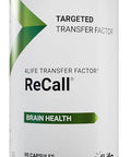 4Life Transfer Factor Recall - Brain Health Supplement for Memory & Learning Support - with Ginkgo Biloba Bacopa Monnieri & Huperzia Serrata - Supports Immune System - 90 Veggie Capsules