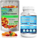 Bio Vitalica Sea Moss Ashwagandha & Sea Moss Gummies (Bundle) Irish Sea Moss Raw Organic Bladderwrack Burdock Root