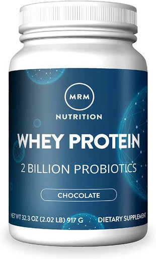 MRM Nutrition Whey Protein | Chocolate Flavored |18g Protein | with 2 Billion probiotics + Digestive enzymes + BCAAs | High Absorption + Digestion | Hormone + antibiotic | 33 Servings