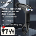 Zenpulse: Deep Tissue Percussion Massage Gun Easy-To-Use Comfortable Light Handheld Personal Massager For Pain Relief Therapy Neck Back Leg Shoulder Quiet Portable Fast Muscle Recovery Relaxation