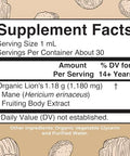 Maryruth'S Maryruth Organics Lions Mane Mushroom Supplement Up To 1 Month Supply Nootropic Usda Organic Lions Mane Extract Nervine Herbal Liquid Drops Brain Health Non-Gmo Vegan Alcohol Free Tincture 1 Fl Oz