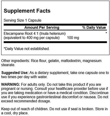Swanson Full Spectrum Elecampane Root (4:1) 100 Milligrams 60 Capsules (4 Pack)