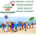 Lifeable Kids Multivitamin Gummies Great Tasting Multivitamin for Kids with Vitamins A C D E B6 B12 Zinc Biotin Folic Acid Iodine Niacin for Overall Body Health 90 Gummies
