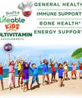 Lifeable Kids Multivitamin with Iron Gummies Great Tasting Vitamins for Kids Vegetarian NonGMO Childrens Multivitamin 90 Gummies