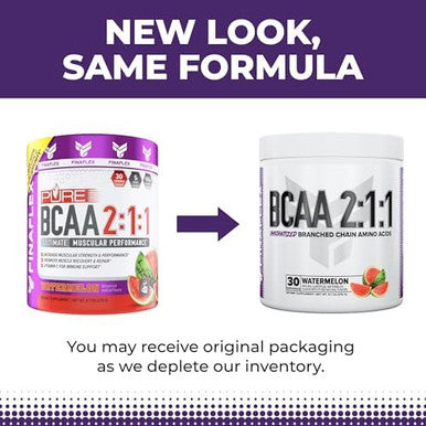 Finaflex Pure Bcaa 2:1:1 Watermelon 9.7 Oz Promotes Strength Recovery & Performance With 2:1:1 Ratio Of Leucine Isoleucine & Valine + Vitamin C 30 Servings