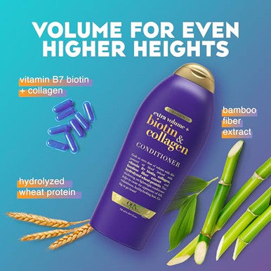 Ogx Biotin & Collagen Extra Strength Volumizing Conditioner For Thicker Fuller Hair 25.4 Fl Oz