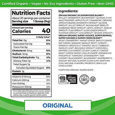 Orgain Organic Vegan Protein Powder + Orgain Organic Greens Powder Superfood Blend