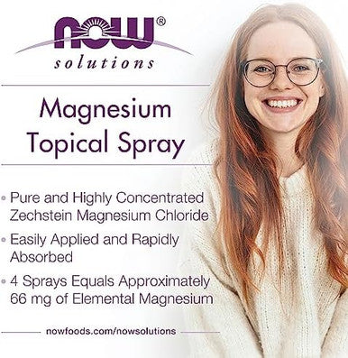 Now Foods Solutions Magnesium Topical Spray From The Ancient Zechstein Seabed Highly Concentrated 8 Fl Oz (Pack Of 1)
