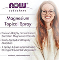 Now Foods Solutions Magnesium Topical Spray From The Ancient Zechstein Seabed Highly Concentrated 8 Fl Oz (Pack Of 1)