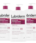 Lubriderm Advanced Therapy Fragrance- Moisturizing Lotion With Vitamins E And Pro-Vitamin B5, Intense Hydration For Extra Dry Skin, Non-Greasy Formula, Pack Of Three, 3 X 24 Fl. Oz