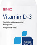 Gnc Vitamin D3 50Mcg Supplement 2000 Iu Supports Teeth And Bone Health180 Servings