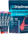 Dripdrop Hydration Packets Juicy Variety Pack Single Serve Electrolytes Powder Drink Mix Grape Fruit Punch Strawberry Lemonade Cherry Nongmo Gluten Vegan 16 Sticks