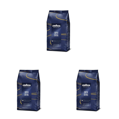 Lavazza Super Crema Whole Bean Coffee, Medium Espresso Roast, Arabica and Robusta Blend, 2.2 lb Bag, Package May Vary (Pack of 1)