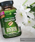 Irwin Naturals Longer, Stronger Hair And Nails - Promotes Vibrant Shine Texture & Strength - 120 Liquid Softgels Pill Case