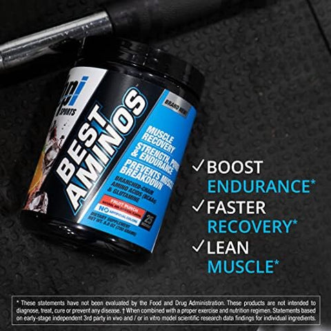 Bpi Sports Best Aminos Bcaa Powder Post Workout & Glutamine Recovery Drink With Branched Chain Amino Acids For Hydration & Recovery For Men & Women Fruit Punch 25 Servings (Pack Of 2)