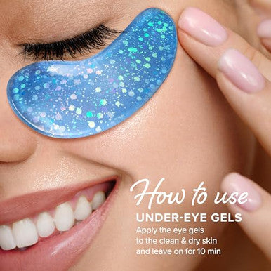 Maree Beauty Bundle Under Eye Gels & Biotin Gummies Marine Collagen & Hyaluronic Acid A B C E Vitamins Complex With Keratin & Pantothenic Acid Depuff Eyes & Dark Circles Skin Nails & Hair