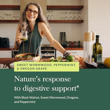 Gaia Herbs Microbiome Cleanse With Black Walnut Sweet Wormwood Oregano & Peppermint 60 Vegan Liquid Phytocapsules (30Day Supply)