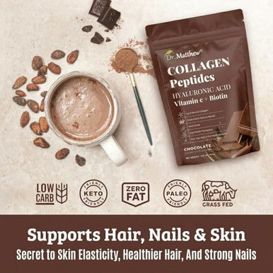 Dr Matthew Chocolate Collagen Powder