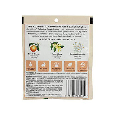 Aura Cacia Relaxing Sweet Orange Aromatherapy Mineral Bath 2.5 oz. Packet