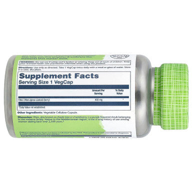 Solaray Vitex, 400 mg, 100 Count