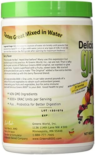 Greens World Delicious Greens 8000 Berry 10.6 oz
