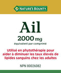 Nature's Bounty Garlic 2000Mg 200 Tablets