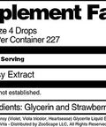 Terravita Wild Pansy (Violet, Viola Tricolor, Heartsease) Glycerite Liquid Extract (1:5) - Strawberry Flavored (1 Oz, Zin: 512744)