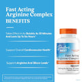 Doctor'S Best Fast Acting Arginine Complex - L Arginine Supplements For Men & Women Helps Nitric Oxide Level Blood Flow & Cardiovascular Health Support 1500 Mg Per Serving Vegan 60 Tablets