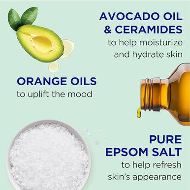Dr Teal'S Pure Epsom Magnesium Salt Soak Glow & Hydrate With Ceramides & Avocado Essential Oils 3 Lbs