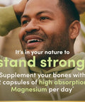 Nature's Bounty High Absorption Magnesium Glycinate 240 mg for Supporting Muscle Relaxation and Bone Heart and Nerve Health NonGMO GlutenFree Vegetarian 120 Count/60 Servings