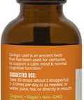 BareOrganics Ginkgo Liquid Drops, Herbal Supplement, 1 Ounce