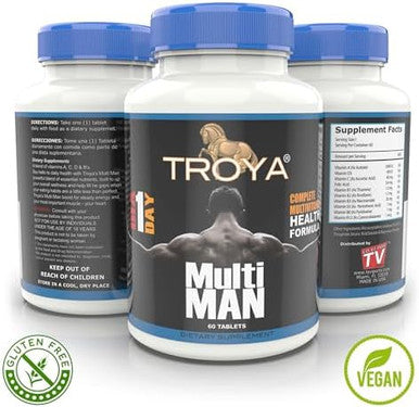 Multivitamin For Men - Daily Mens Multivitamins Supplement. Mens Vitamins A, C, D, B1, B2,B3,B5, B6 & B12, Zinc & More.