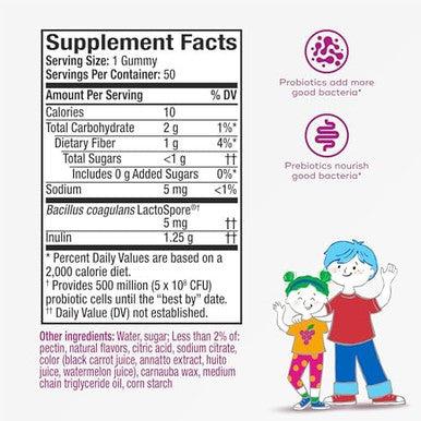 Align Probiotic Kids Gummies Prebiotic + Probiotic Helps Support A Healthy Digestive System #1 Doctor Recommended Probiotic BrandÃ¢â‚¬Â¡ 50 Gummies