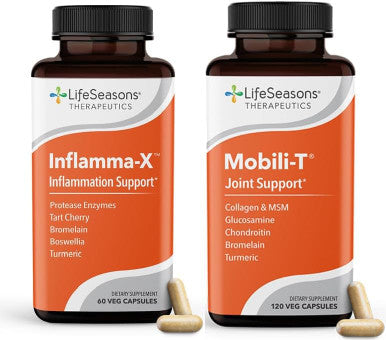 Lifeseasons Inflammax With Mobilit Inflammation Support Supplement Turmeric Boswellia & Bromelain Soothes Aches & Chronic Discomfort Reduces Swelling & Inflammatory Compounds 120 Capsules