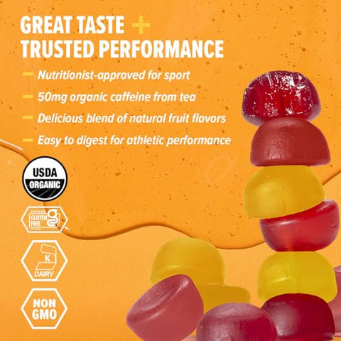 Honey Stinger Organic Caffeinated Energy Chew Variety Pack Of 12 6 Packs Each Of Cherry Cola & Stingerita Lime Gluten Free For Exercise Endurance & Performance Sports Nutrition For Home & Gym