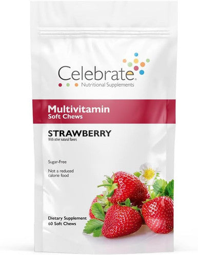 Celebrate Vitamins Bariatric Multivitamin Soft Chews - Essential Vitamins & Minerals Sugar & Gluten Free - Gastric Bypass & Sleeve Gastrectomy Supplement - 60 Soft Chews