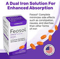 Feosol Complete Iron Supplement 30 Count and Colace Stool Softener 60 Count Bundle