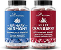 Eu Natural Urinary Tract Supplement Duo, Urinary Harmony + Killer Cranberry, Ut Defense Blends, D-Mannose & Hibiscus + Cranberry, Pine Bark, Propolis & Vitamin D, Clinical Strength Ingredients, 2 X 60 Ct