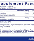 Pure Encapsulations Potassium Magnesium aspartate 90 vcaps