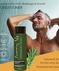 Sunny Isle Rosemary Mint Hair & Strong Roots Conditioner 12Oz Anti-Breakage & Growth Formula Infused With Biotin & Jamaican Black Castor Oil All Hair Types