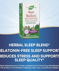 Nature'S Way Rest & Restore Melatonin-Free Sleep Supplement With Ashwagandha Valerian Vegan 30 Capsules