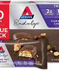 Atkins Endulge Caramel Nut Chew Bar Dessert Favorite 1G Sugar & Milk Chocolate Delight Protein Shake 15G Protein Low Glycemic 2G Net Carb 1G Sugar Keto Friendly 12 Count