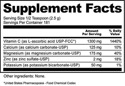NutriBiotic HypoAller C Powder Vitamin C and Minerals 16 Oz 1300 Mg Vitamin C for Antioxidant and Collagen Support Buffered with Calcium Magnesium Zinc and Potassium Gluten and GMO