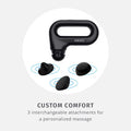 Homedics Portable Full Body Vibration Massager, Effective Targeted And Full-Body Massage, High & Low Intensity Levels, Ergonomic Easy-Grip Handle 3 Interchangeable Attachments, 2 Aa Batteries Included