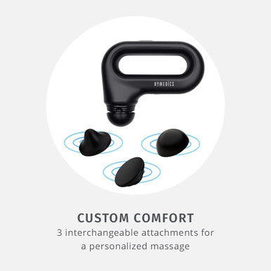Homedics Portable Full Body Vibration Massager, Effective Targeted And Full-Body Massage, High & Low Intensity Levels, Ergonomic Easy-Grip Handle 3 Interchangeable Attachments, 2 Aa Batteries Included