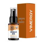 Vimergy Vegan D3 Benefits Immune Function USDA Certified Organic Vegan Gluten Free 1000IU/Servings 96 Servings
