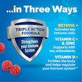 Emergen-C Immune Triple Action Immune Support Gummies Betavia (R) 1000Mg Vitamin C B Vitamins Vitamin D And Antioxidants Raspberry 45 Count